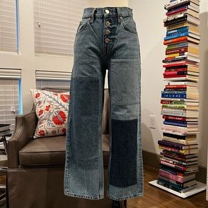 MAJE PATCHOU STRAIGHT LEG DENIM